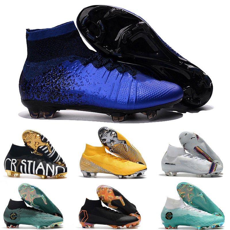 Mens Soccer Cleats Mercurial Superfly V Ronalro FG Indoor Soccer Shoes