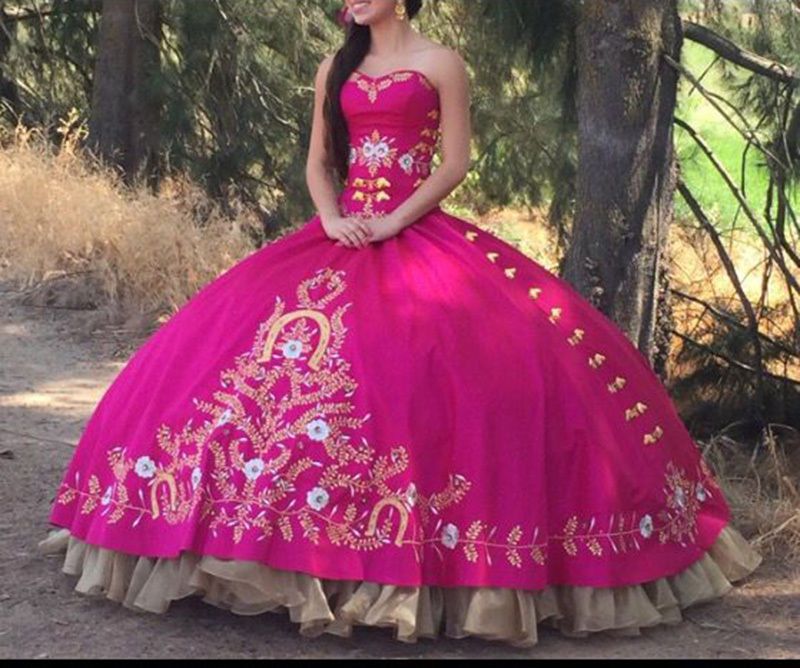Compre Vestido Rojo Bordado Debutante Bola Vestido Rosa Rosa Quinceañera  Vestidos Masquerade Vestido Vino Rojo Vestido De Fiesta A 169,72 € Del  Honeywedding | Es.Dhgate.Com
