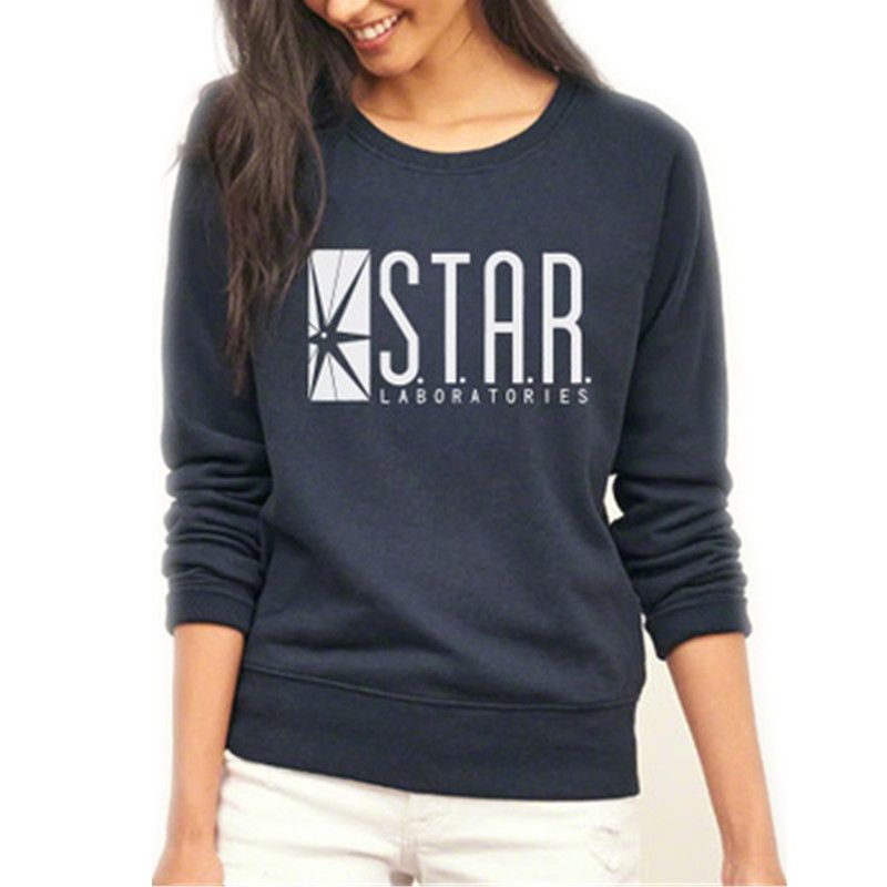 Compra Moda Otoño Divertido Drama Americano The Flash Sudadera Star  Laboratories Mujeres Cómics Tv Star Labs Slim Hoodies Tamaño S 2XL Barato |  Entrega Rápida Y Calidad | Es.Dhgate