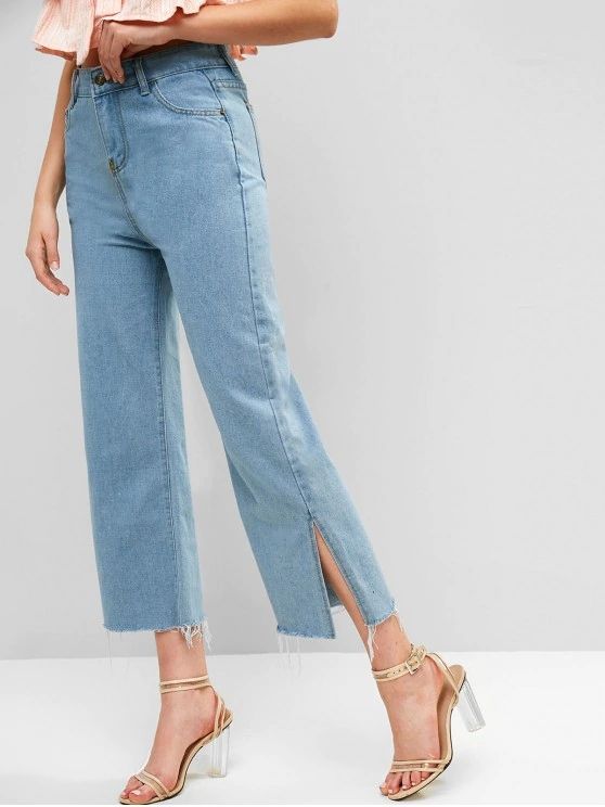 Compra Zada Jeans Anchos De Piernas Abiertas 2019 Nueva Moda Mujer Adulta  Barato | Entrega Rápida Y Calidad | Es.Dhgate
