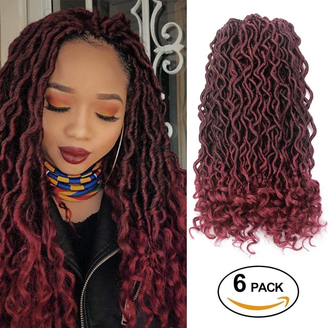 2019 Goddess Faux Locs Crochet Hair Wavy Body Curly Ends Braiding