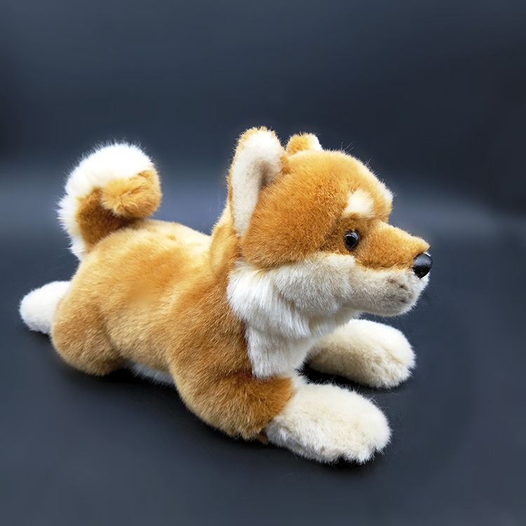 28cm Japanese Shiba Inu Plush Toys Kawaii Simulation Yellow Dog Stuffed Animal 