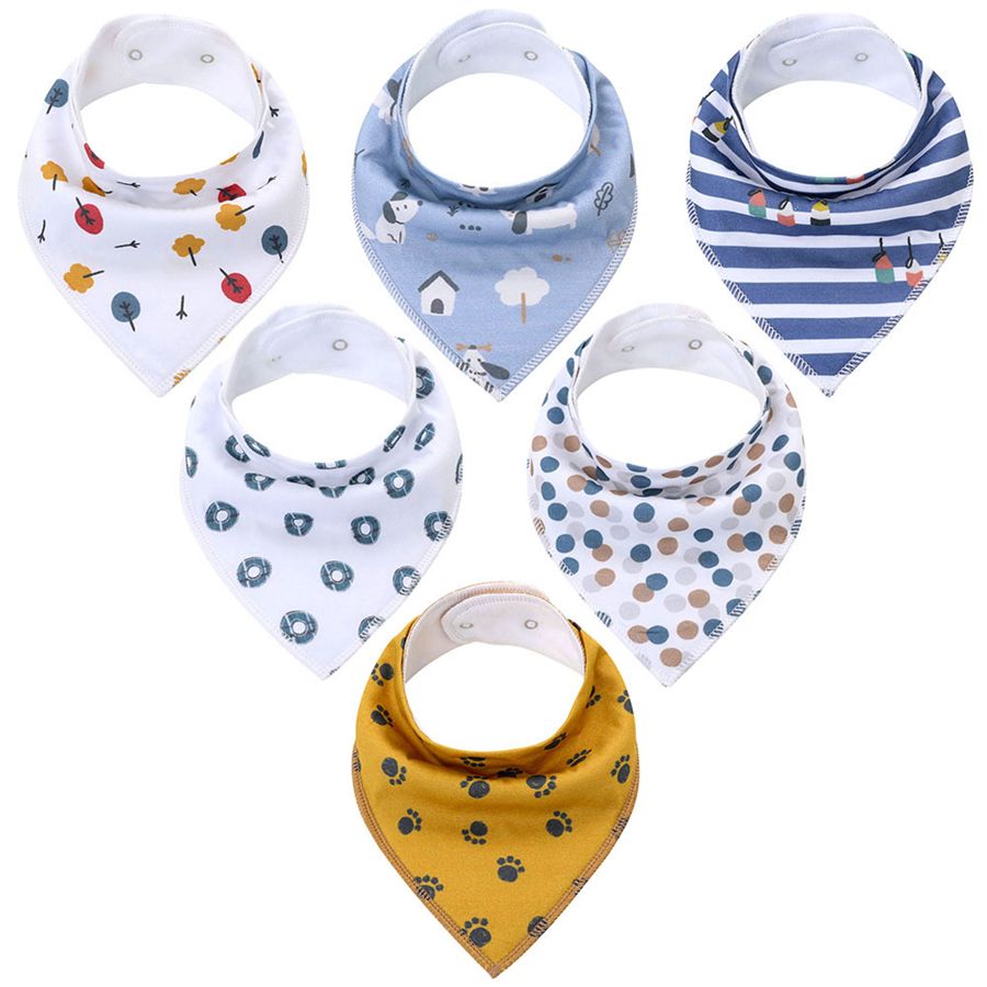 Infant Feeding Towel Bibs Triangle Newborn Baby Bandana Bibs Cotton Scarf Y