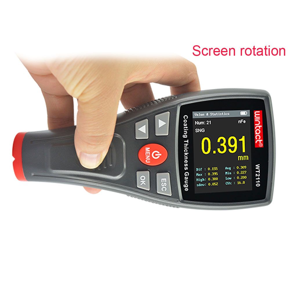 Coating Film Thickness Gauge Automotive Car Paint high-definition display WT2110