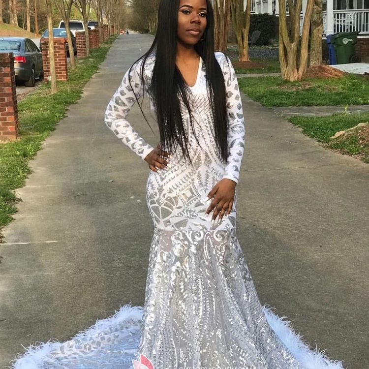 homecoming dress with fur