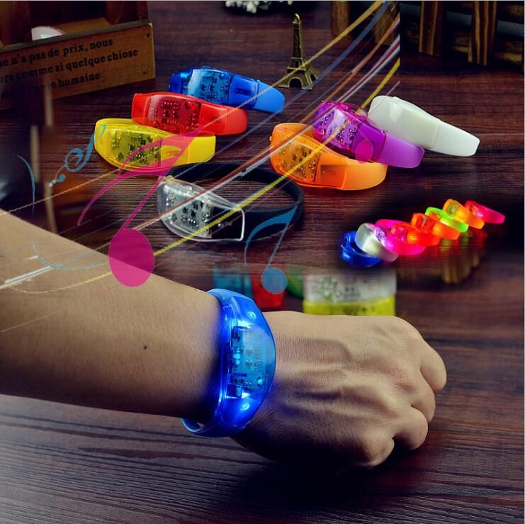 LED Silicone Bracelet LED Sound Control Bracelet LED Light Wrist Strap