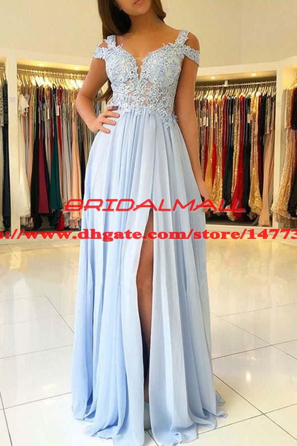 Vestidos Azul Cielo Traspasado | Veaul