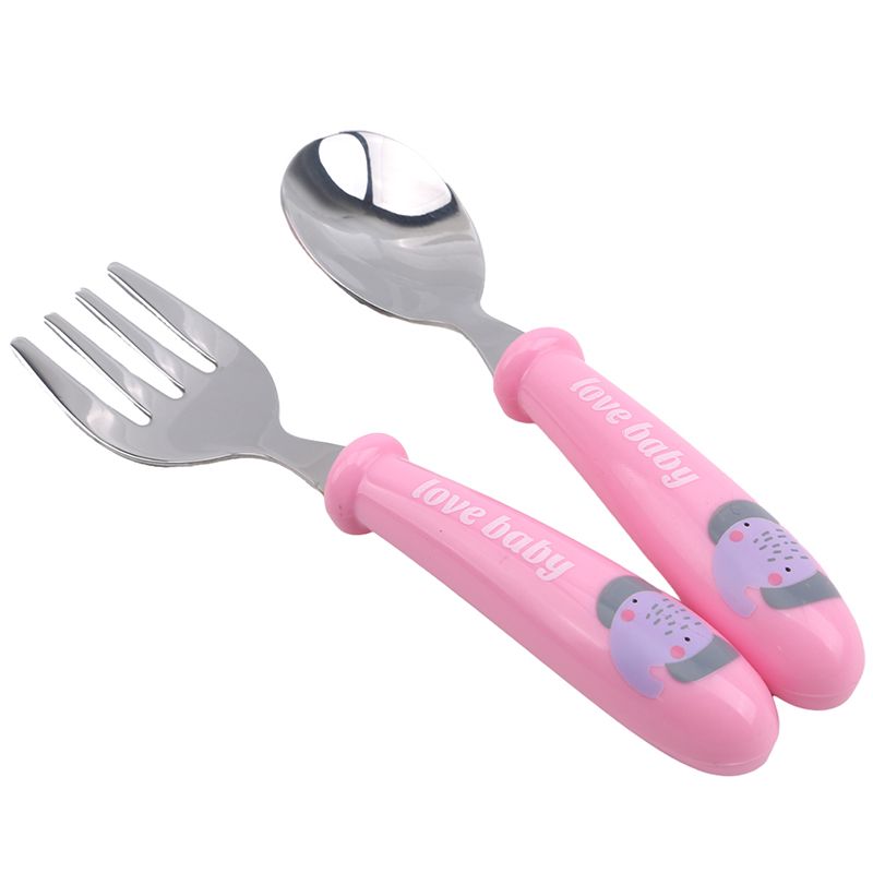 Cute Baby Tableware Set Children Utensil Stainless Steel