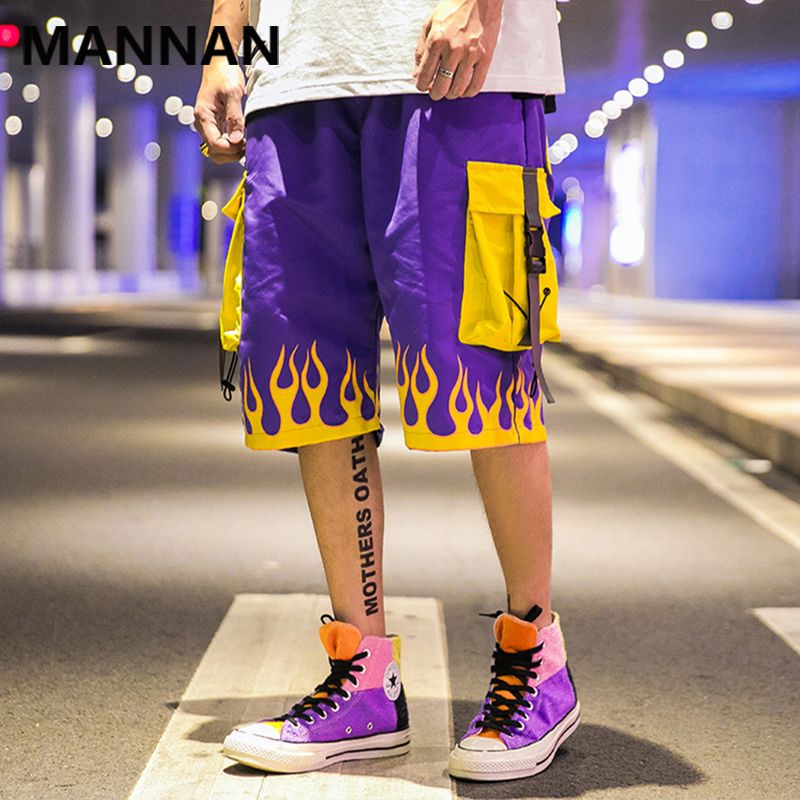 Compra Mannan Pantalones Cortos Hombres Casual Hip Hop Bolsillo Fuego  Streetwear Estampado Suelto Carga Pantalones Cortos Hombres Verano Moda  High Street Bermudas Cx200701 Barato | Entrega Rápida Y Calidad | Es.Dhgate