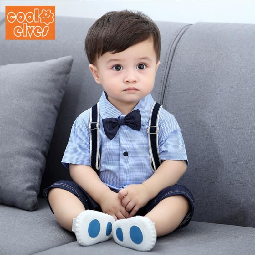 UK Newborn Baby Boy Gentleman Suit Formal Romper+Suspender Shorts Outfit Clothes 