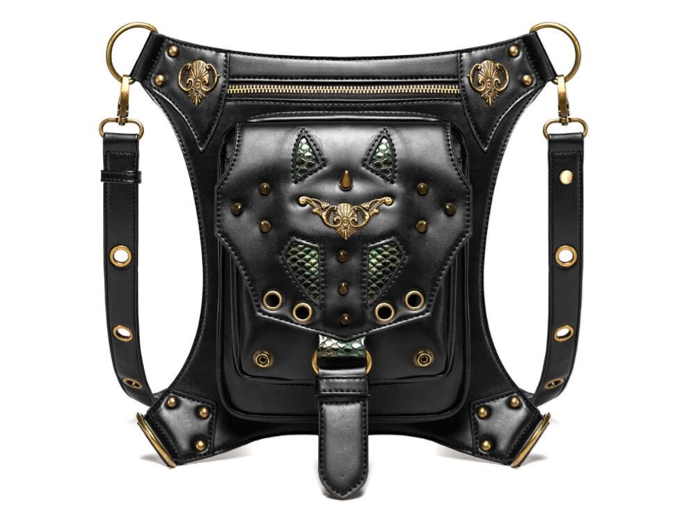 Men PU Vintage Waist Fanny Leg Bags Belt Motorcycle Punk Messenger Shoulder Pack