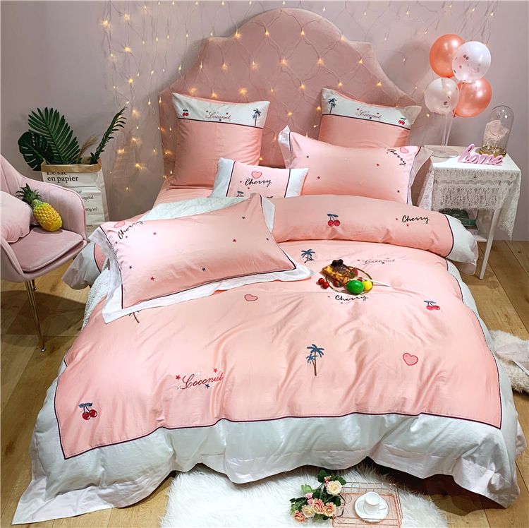Bedding Sets Little Fresh Princess Style Color Matching Cotton