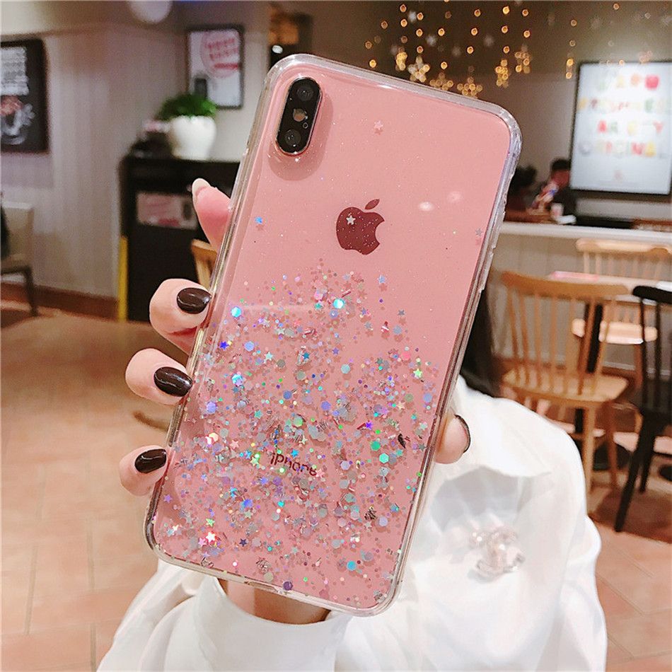 IPhone 11 Pro 6 6s 8 7 Plus XR 10 X XS Max 5S Cover Bling Star Moon Sequins Soft TPU Clear Silicone Phone Case From $3.34 |