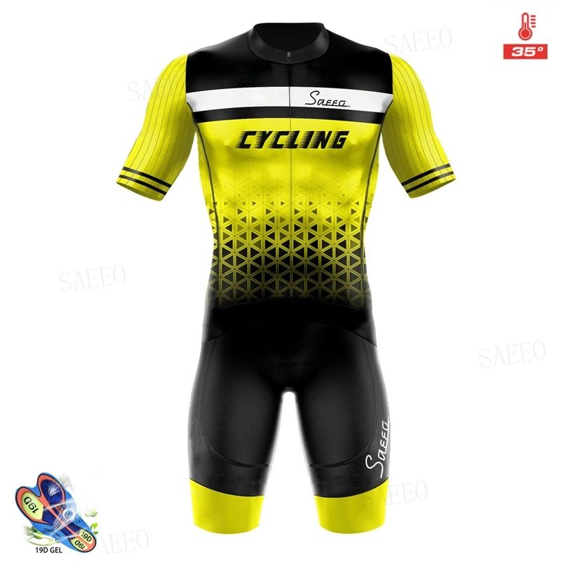 fluorescent yellow cycling jersey
