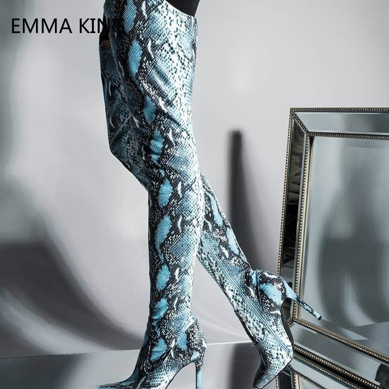 designer snakeskin boots