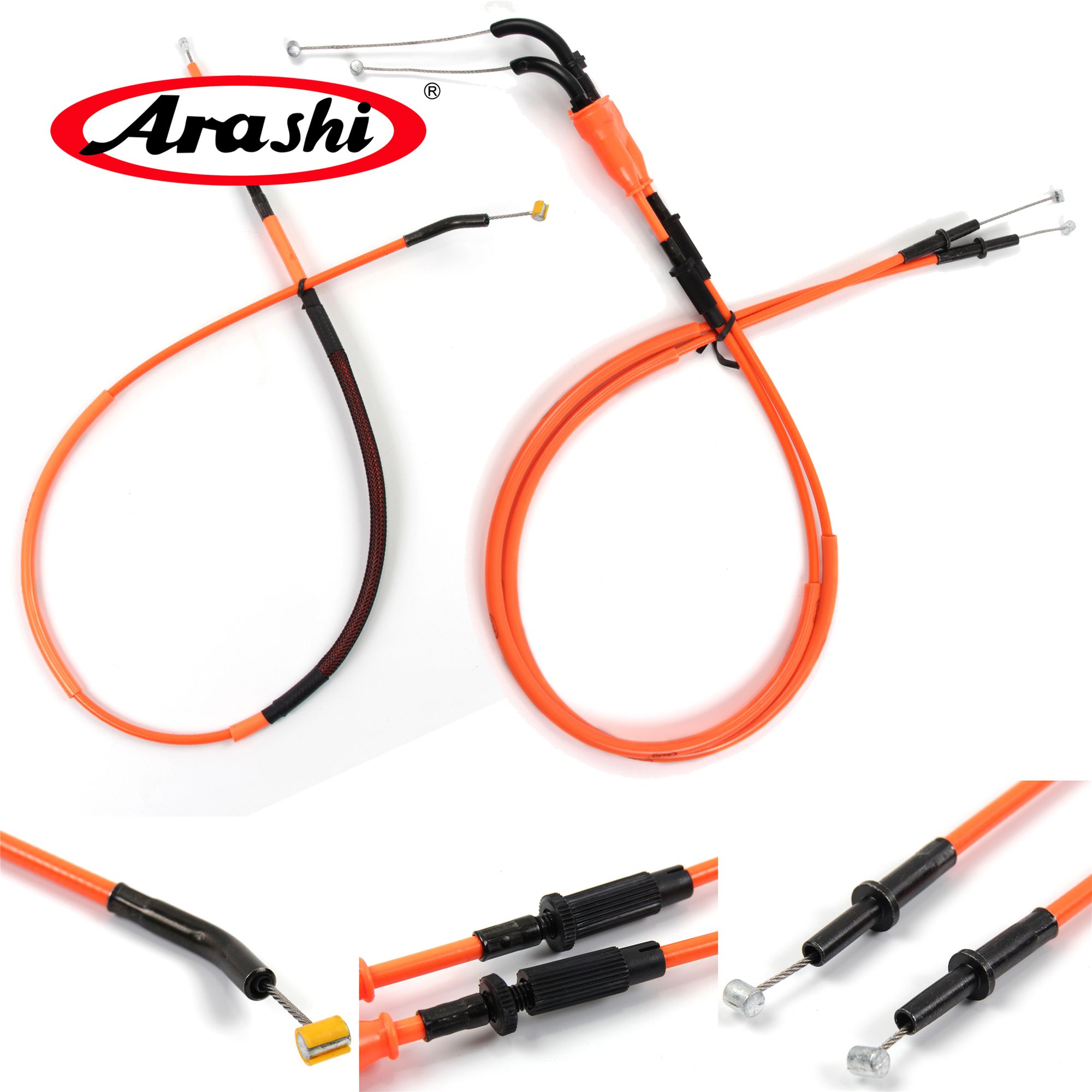 2021 Arashi Throttle Cables Clutch Cable Wire Lines Set For KAWASAKI
