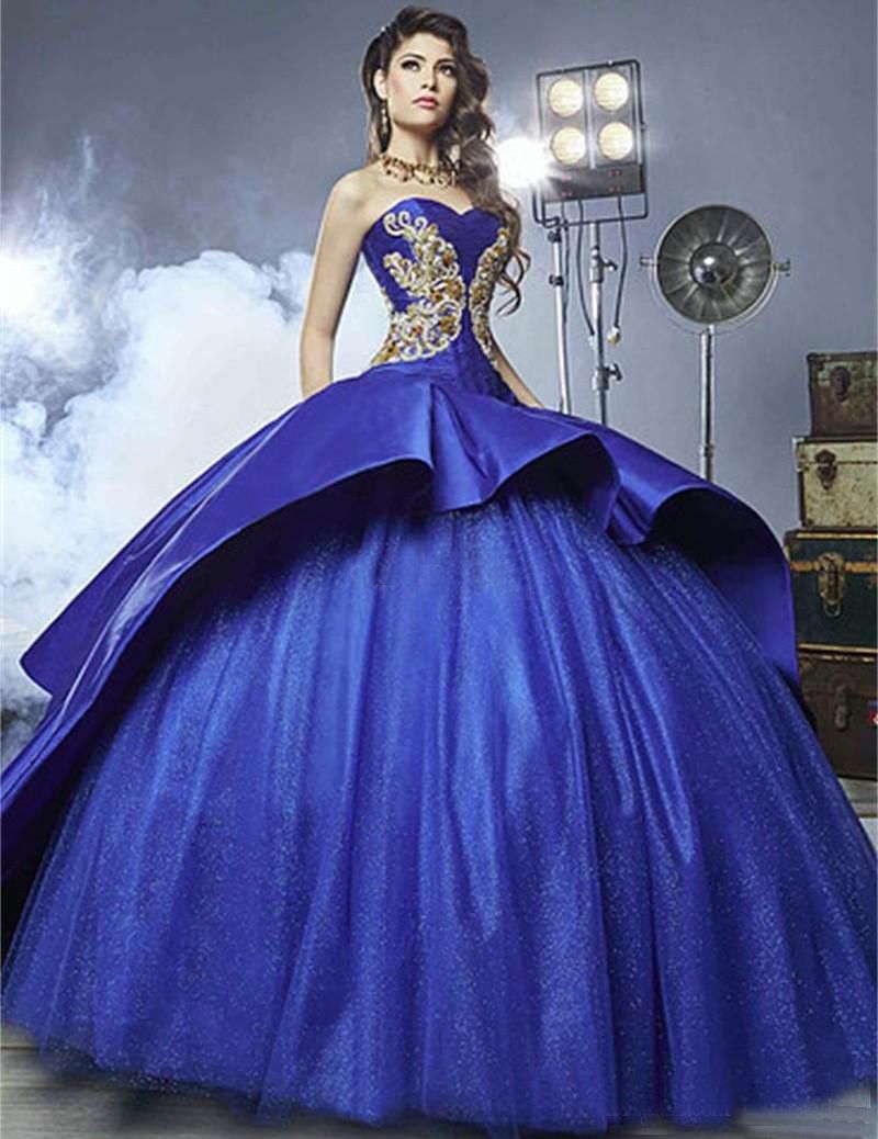 blue and gold 15 dress