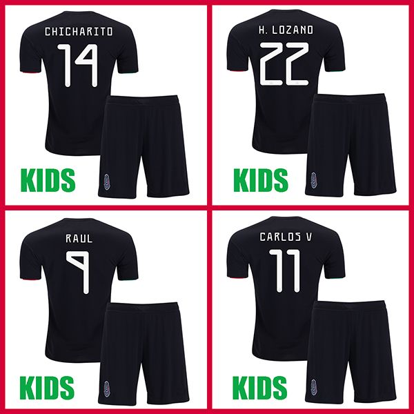 2020 Kids Mexico Soccer Jerseys 2019 LOZANO CHICHARITO Gold Cup ...