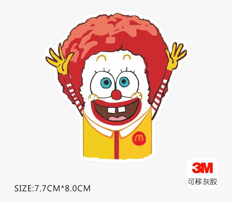 McDonald Clown  Vinyl Decal Sticker  Phone/Skateboard  Choose your sticker 