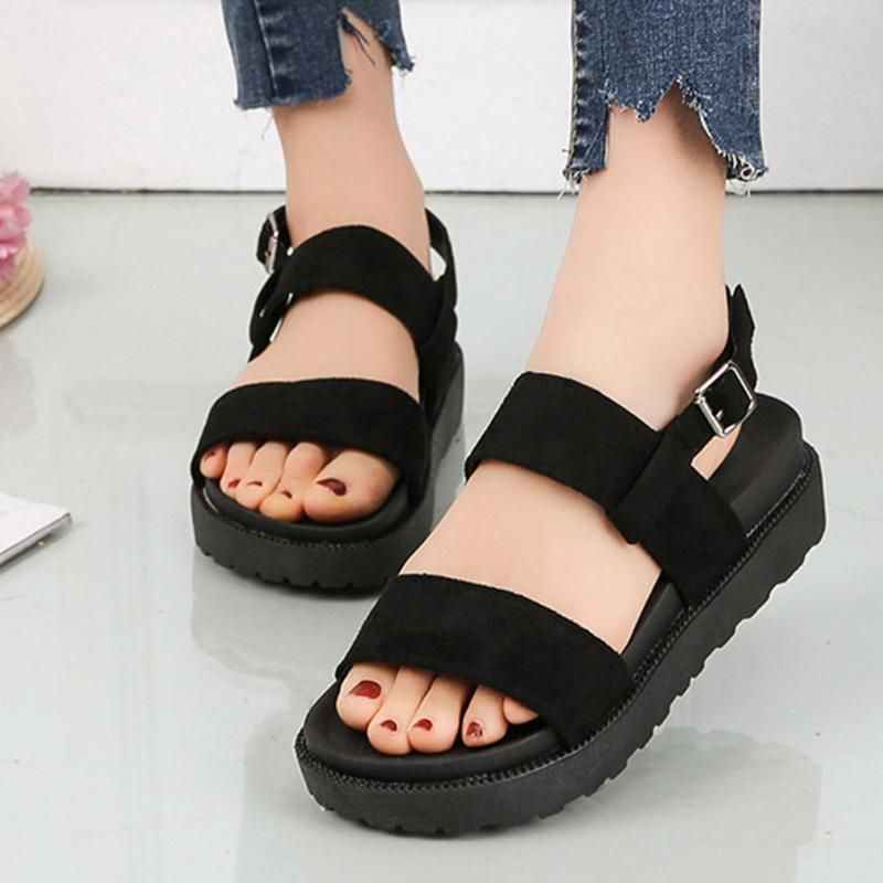 Wide Width Sandals with Heels for Women Ladies Summer Belt Buckle Rhinestone Sandals Female Roman Shoes