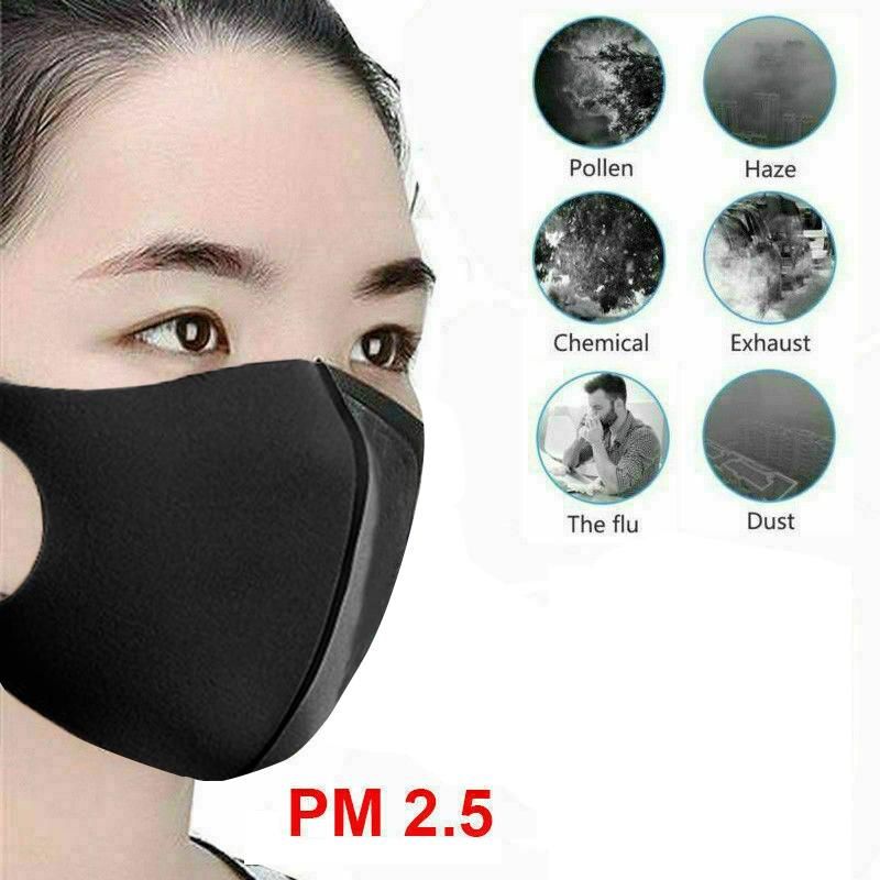 2020 Washable Anti Dust Mask Black Cycling Mouth Face