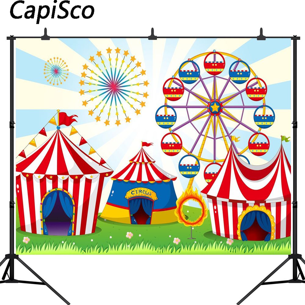 2020 Capisco Circus Tent Birthday Party Photo Background Carnival Backdrop Decor Amusement Park Photography Backdrops For From Qygw Photo 26 17 Dhgate Com