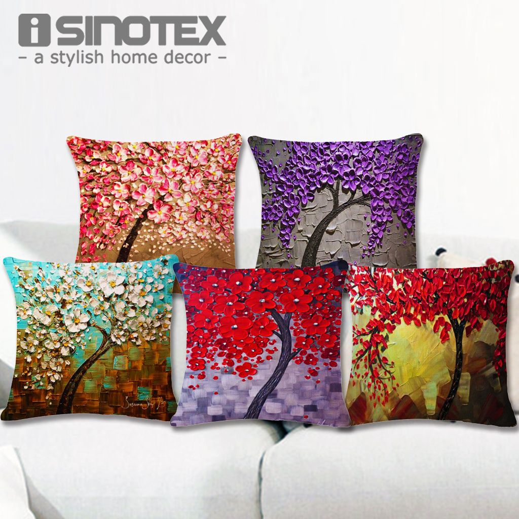 Sofa Single Cushion Cover 3d Floral Printed 43x43cm 17x17