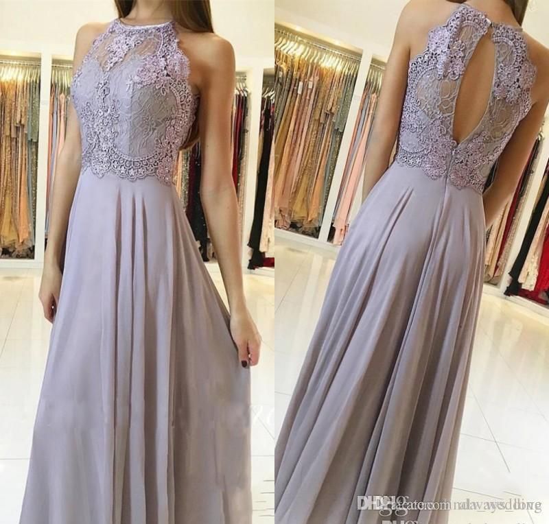 silver halter neck dress