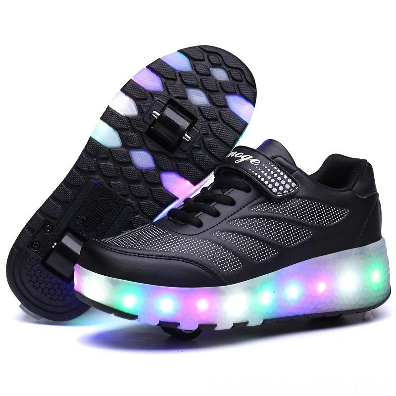 Heelys LED de con las zapatillas deporte doble dos ruedas zapatillas deportivas al aire