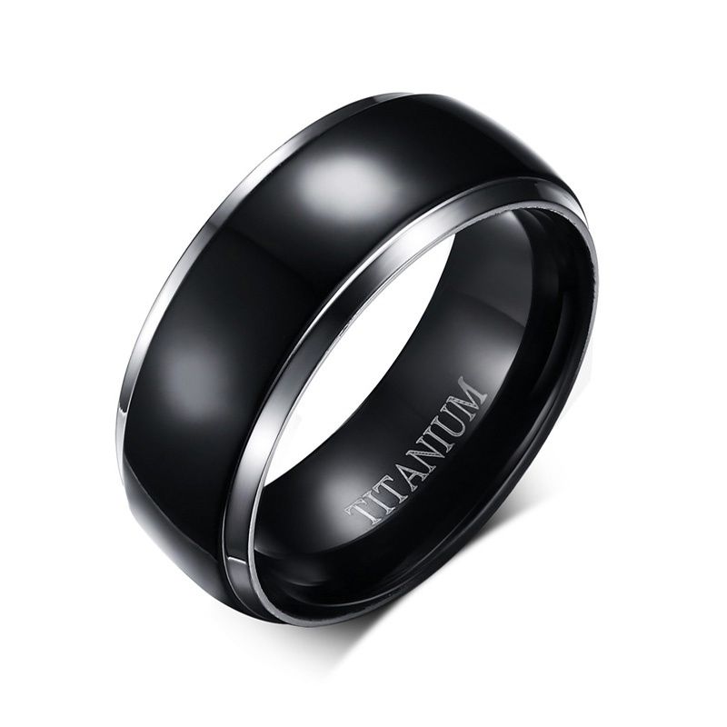 Anillos Clásicos De Acero Al Titanio Negro Anillos De Y De Anillos Clásicos De Acero Al Titanio Negro Anillos De Y De