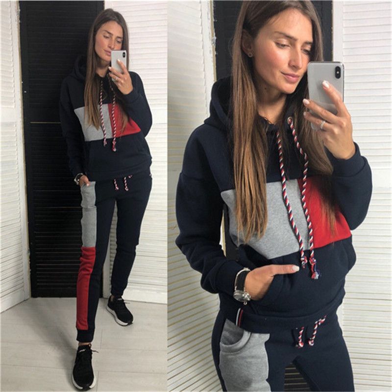 Tute Da Donna Firmate Tute Sportive Con Cappuccio A Manica Lunga Con  Risvolto Maniche Lunghe Autunno E Inverno Moda Sportiva Abbigliamento  Sportivo Da 64,69 € | DHgate Italy