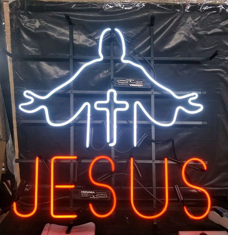 Best And Cheapest LED Neon Sign JESUS Neon Sign Light Advertising Bar