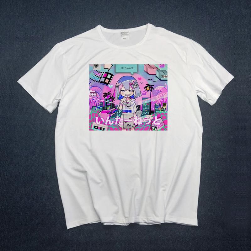Vaporwave T Shirt Men Anime T Shirt Funny Cotton 100 Tops Boy Girl Short Sleeve T Shirts Clothes Women Male Color Just Break It From Popu16 7 77 Dhgate Com