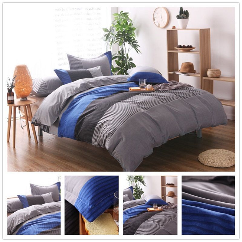 2019 Striped Bohemian Bedding Set Soft Polyester Bed Linen Duvet