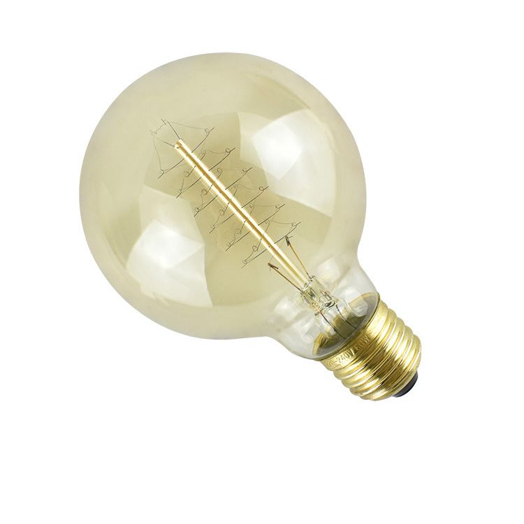 2200K Amber Glass Warm Glow Vintage Edison Bulbs 40w Spiral Retro Decorative Filament Light Bulb E27 Base G80 Round Globe Large Antique Light 2200K Amber Glass Warm Glow Vintage Edison Bulbs 40w Spiral Retro Decorative Filament Light Bulb E27 Base G80 Round Globe Large Antique Light