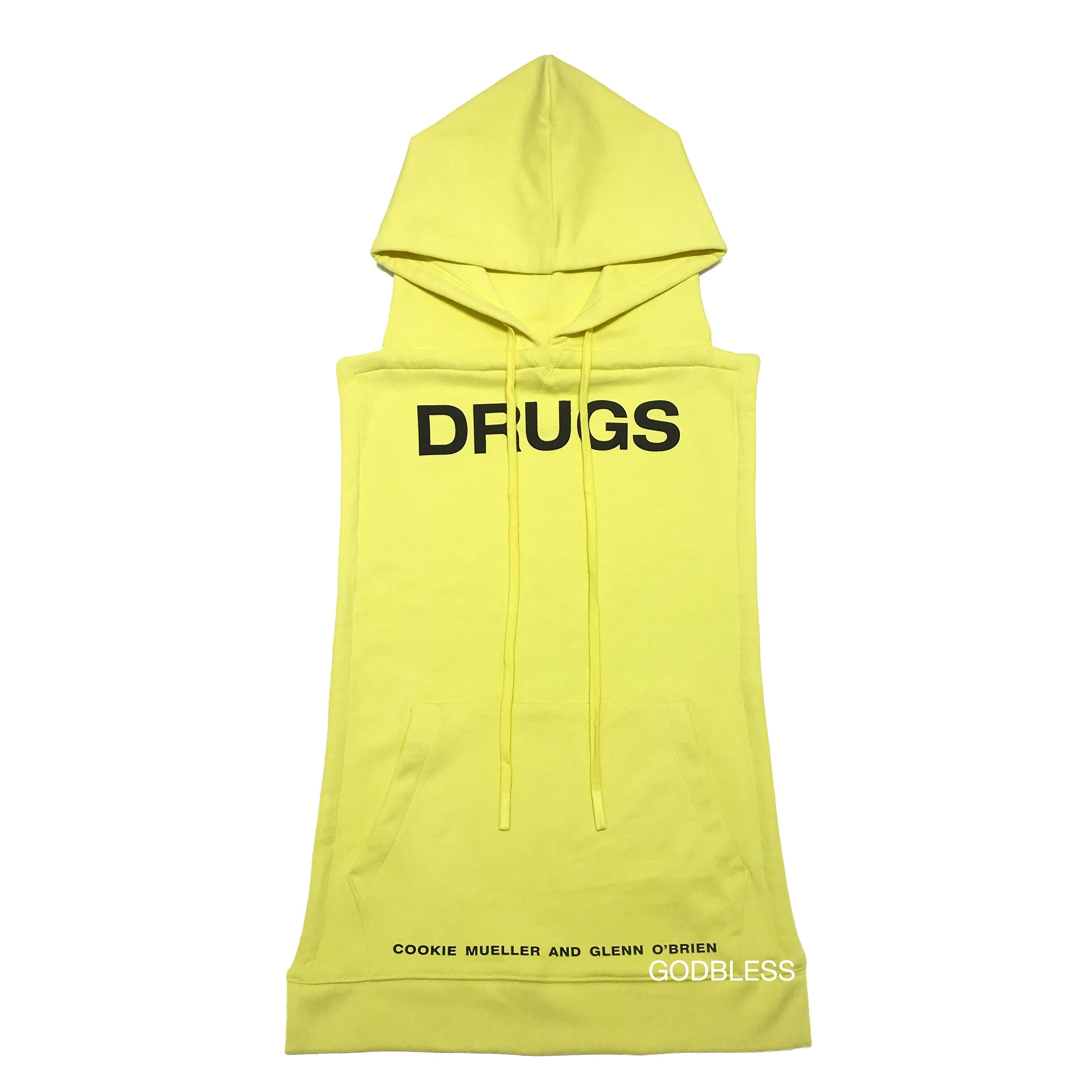 raf simons sleeveless moletom com capuz