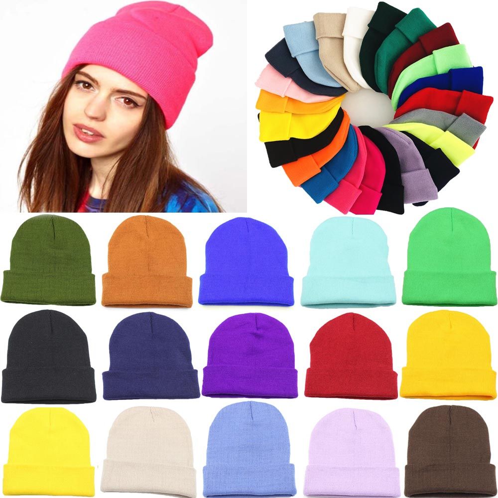 Unisex Men/'s Women/'s Hat Warm Winter Cotton Knit Cap Hip-hop Skull Beanie Hats