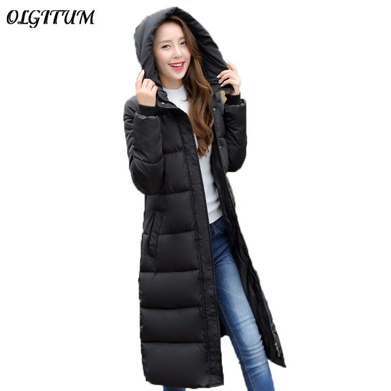 Women Winter Warm Thick Outerwear Hooded Coat Slim Cotton-Padded Jacket Womens Coats