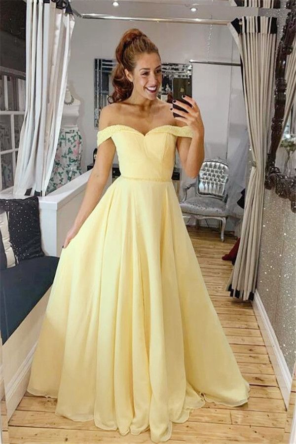 Two Piece Light Yellow Mermaid Lace Prom Dresses FD2547 – Viniodress