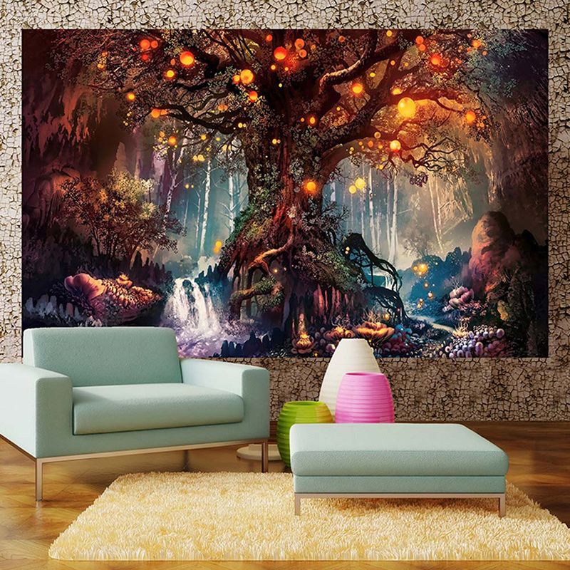 Forest Tree Tapestry Wall Hanging Chambre Mur Art couverture tapisseries décoration