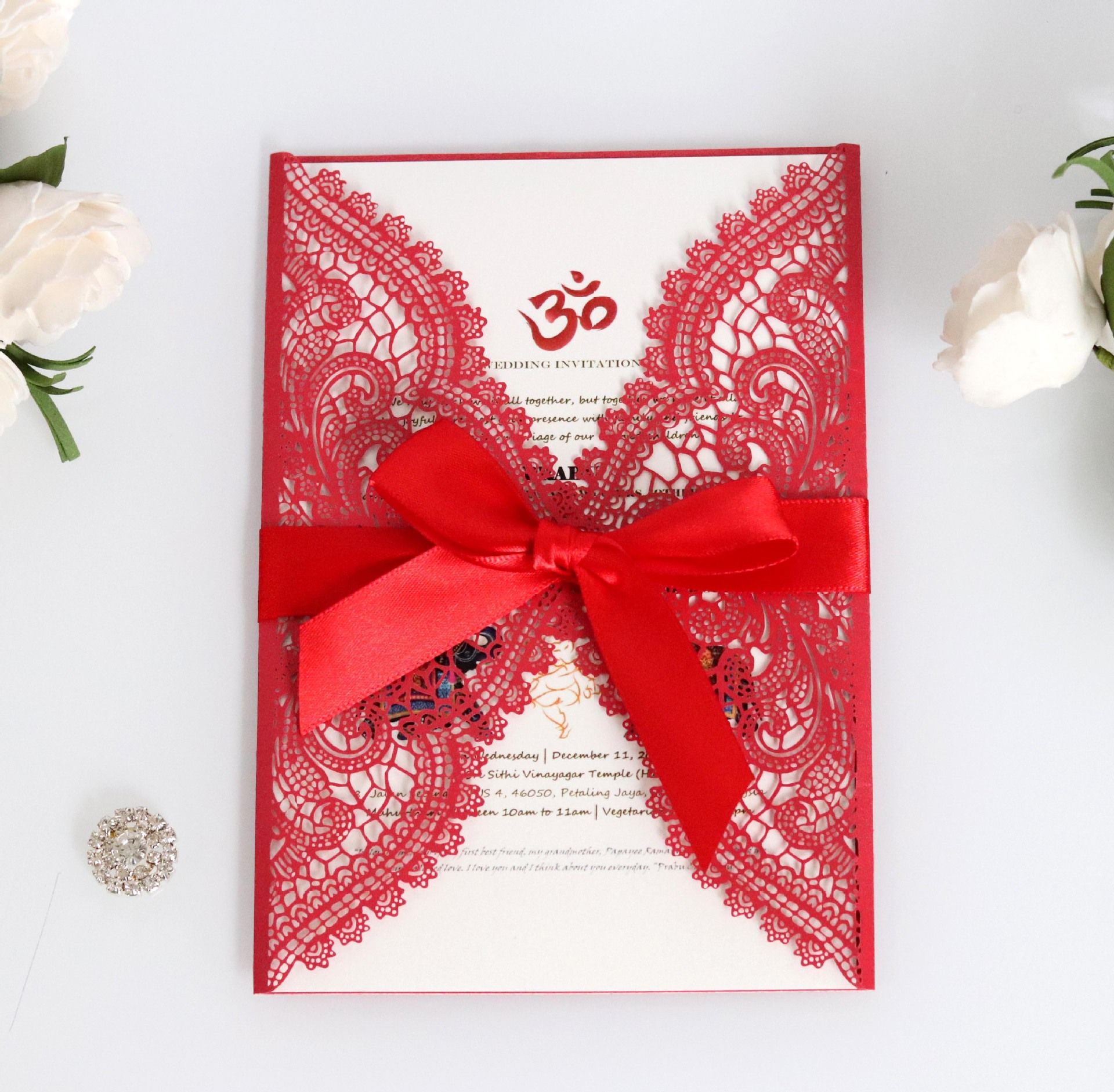 Laser Hollow Out Wedding Invitation Letter Festival