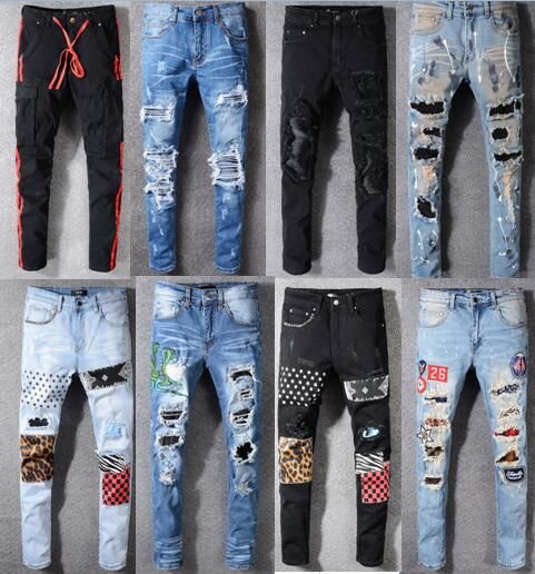 distressed designer jeans