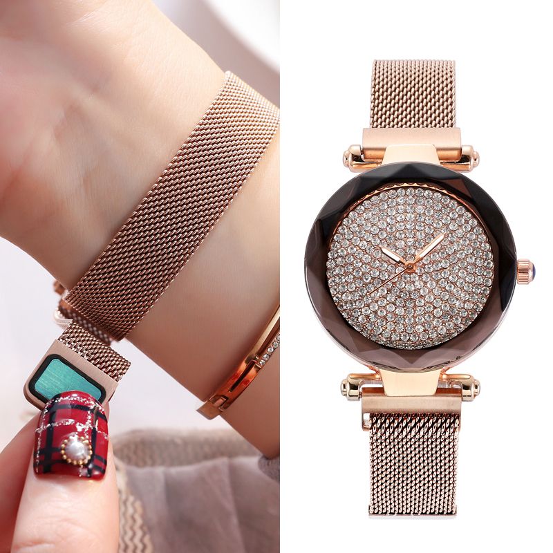 Sport Ladies Watch Magnet Mesh Strap Full Diamond Women Watches Bracelet Quartz Lady Clock Relogio Masculino Montre Femme 2019 Y19062402 Discount Watches Discounted Watches From Qiyuan07 15 93 Dhgate Com