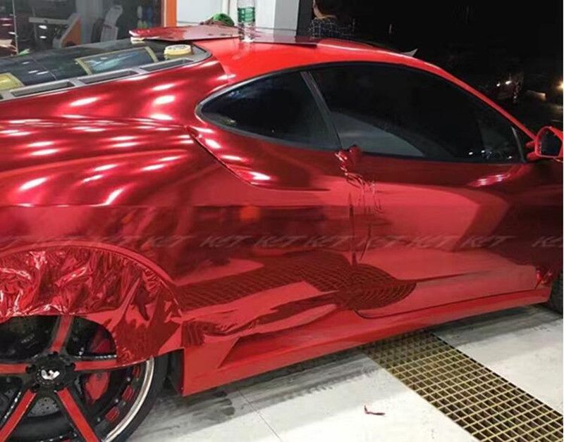 2021 1.52*20M/Roll Red Stretchable Chrome Mirror Car Wrap Film For Car