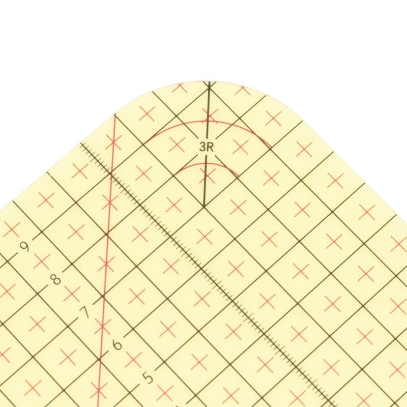 2PCS Hot Ironing Fabric Ruler,2010cm Sewing Patchwork Ruler,DIY Measuring Tool for Craft Clothes Sewing