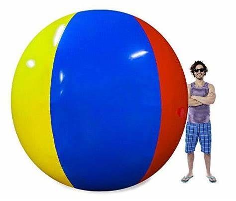 Onsinic 80cm Inflatable Beach Ball Large Three-Color Thickened PVC Water Volleyball Football Outdoor Party Kids Toys