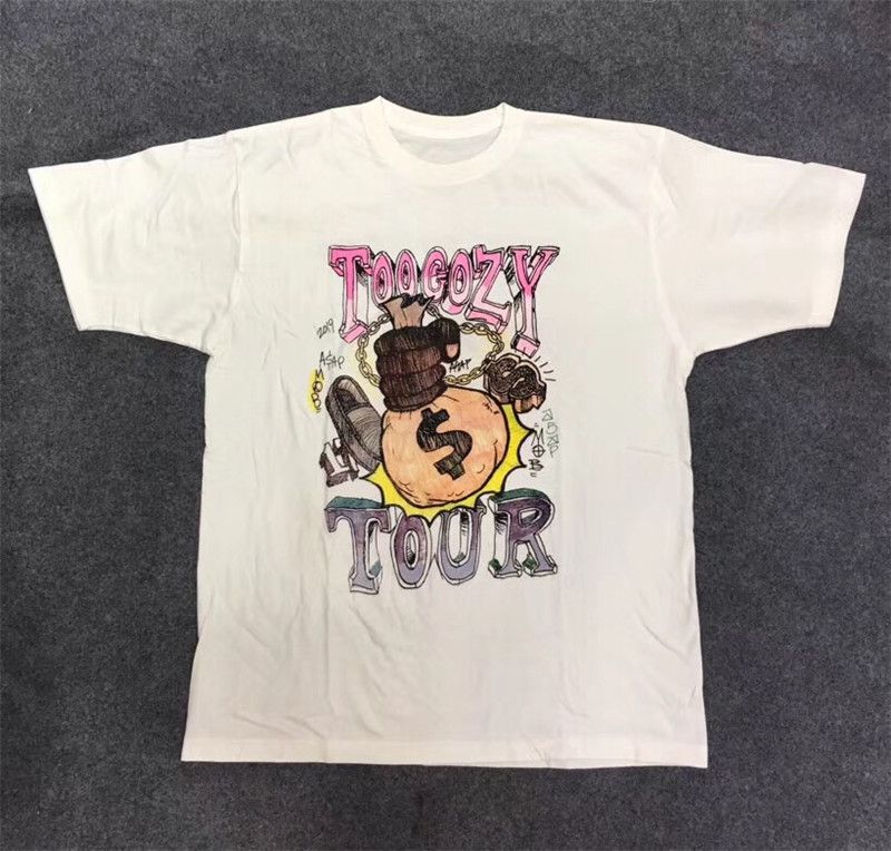 19ss Travis Scott Asap Rocky Awge Asap Mob Cozy Tapes T Shirt Men Women High Quality Ag Top Tees Travis Scott Astroworld T Shirt Fitted Shirts T Shirt Sale From Dsq257