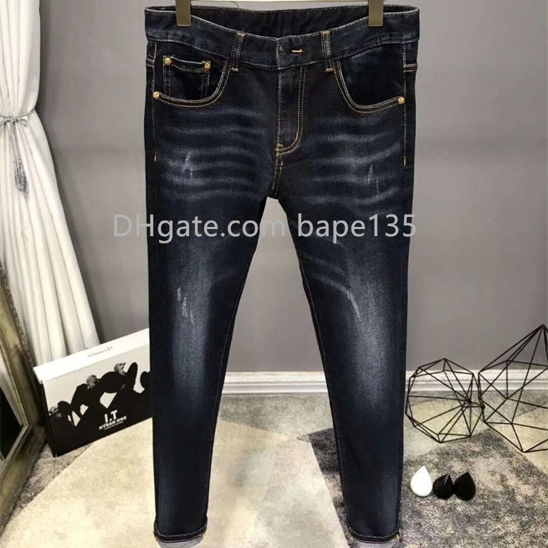 Hombres Gucci Jeans Hombre Del Diseñador Pantalones De Mezclilla Pantalones De Lujo Nuevo Estilo N2 Marca Casual G Flaco Jean Pantalón Jogging Entrepierna De 48 € |