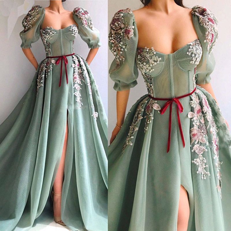 mint evening dress