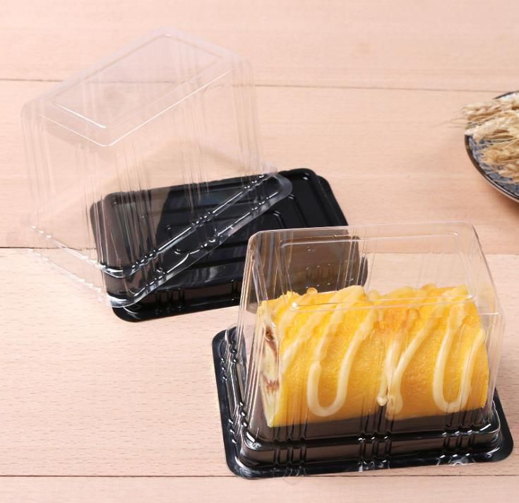 Disposable Clear Plastic Transparent Cheese Cake Boxes Plastic Uptake